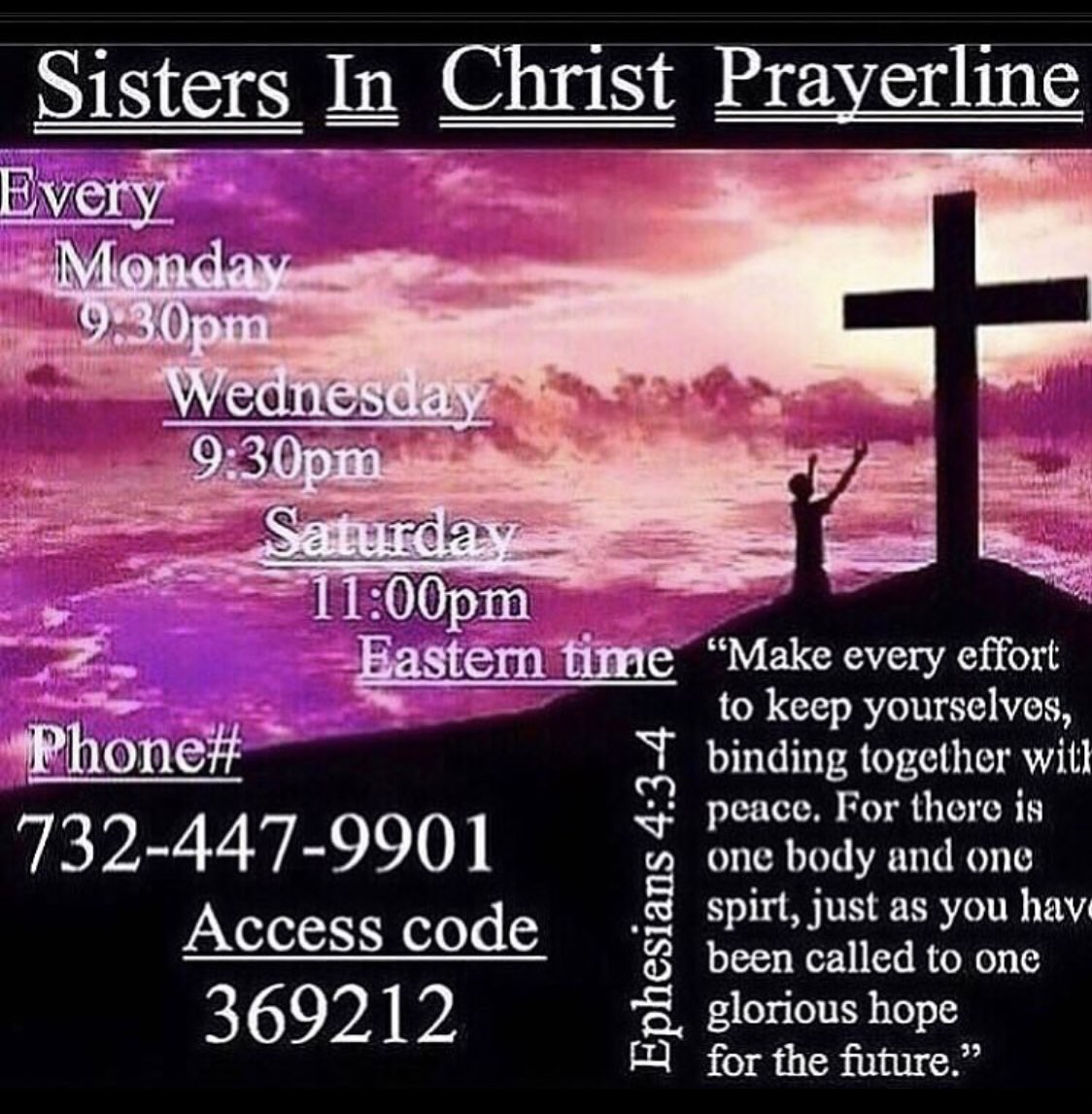 SisInChristPl's tweet photo. SISTERS IN CHRIST PRAYERLINE ON NOW! All girls are welcome into prayer’s worship and testimonies rn https://t.co/mIxLsVPhYi
