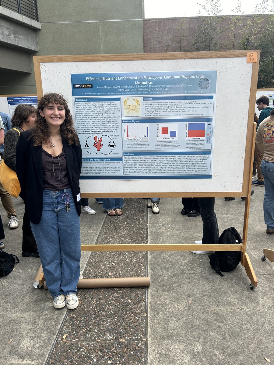 A truly awesome day to be a part of <a href="/eembucsb/">EEMB UCSB</a> ! Like <a href="/caitlinnordheim/">Caitlin Nordheim-Maestas</a> said: it's Academic Christmas 🎁 A really fabulous day of undergraduate research talks and posters. Shout out to Emma and Lauren for presenting on all their hard work! 🦀