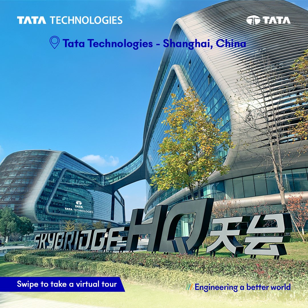 TataTech_News's tweet photo. #TataTechnologiesTour - 🌏 Take a virtual tour of our #Shanghai office.
Our office is at the heart of #Automotive #innovation in #China as our engineers collaborate and innovate #ElectricVehicle solutions that are safer, greener and connected.
#TataTechnologies #HUMANBrand https://t.co/lvvx04hw06