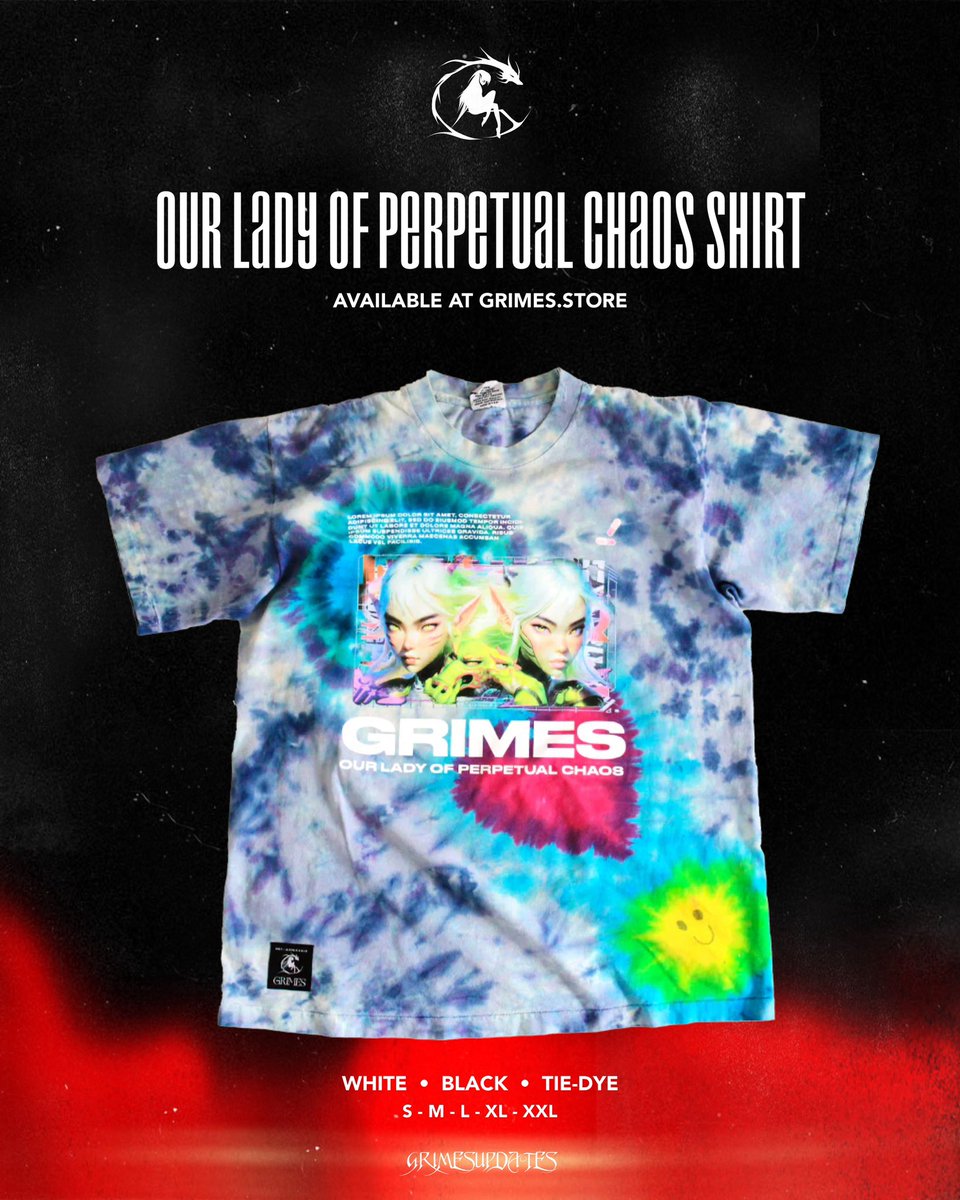 Grimes has dropped new merch, now available at grimes.store