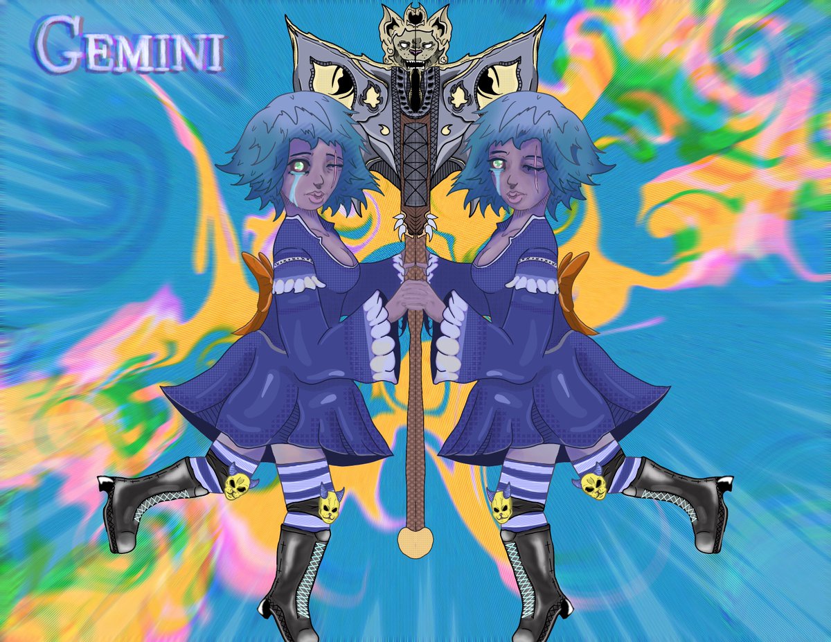 Line Art -> Complete Piece 

Infernal Zodiac 3 - Gemini ♊️
<a href="/TeneInfernum/">TeneInfernum</a>