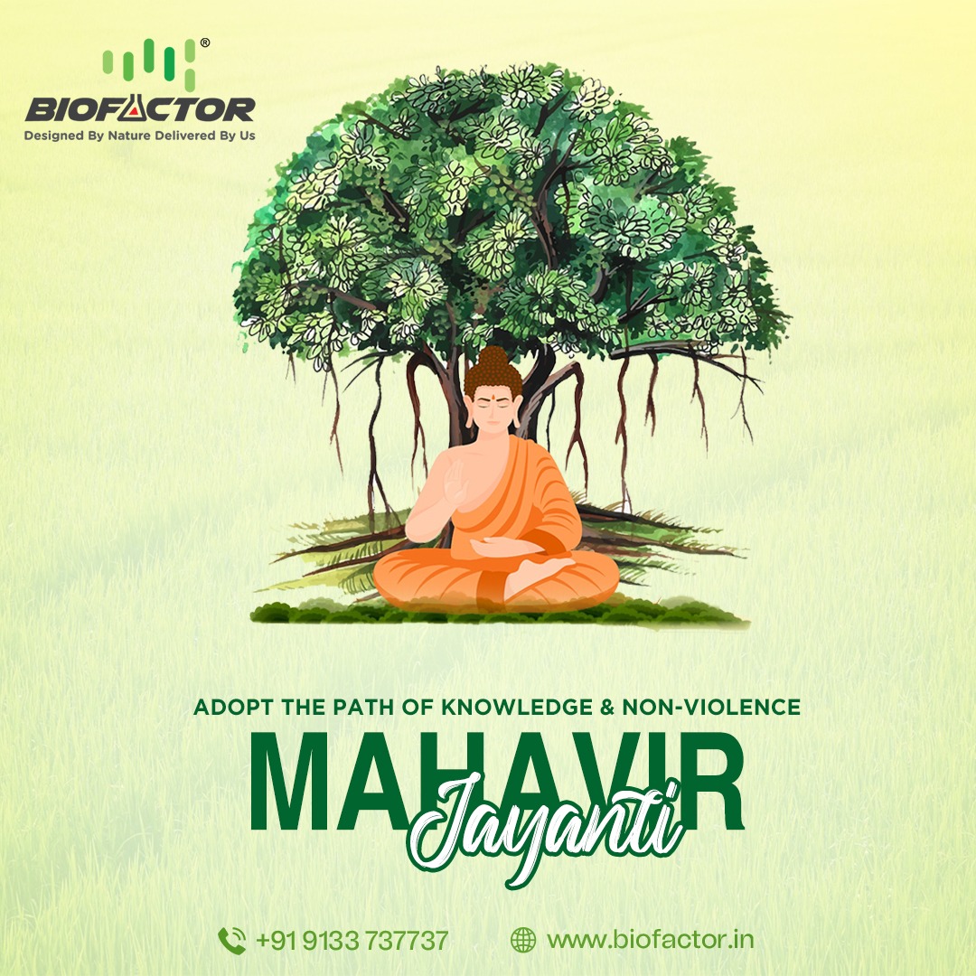 BiofactorIndia's tweet image. Celebrating the teachings of Lord Mahavir on auspicious Jayanti. May his message of non-violence, compassion, and righteousness continue to inspire and guide us all. 
.
.
#biofactor #MahavirJayanti #Peace #spirituality