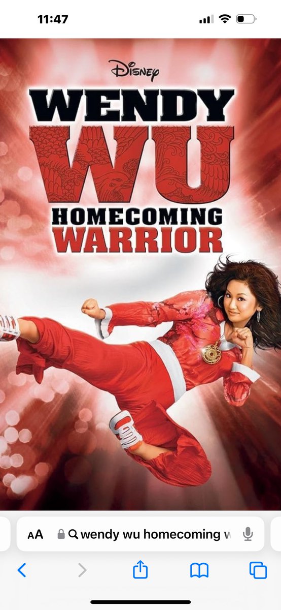 Watching Wendy Wu: Homecoming Warrior on Disney Plus!!!!! #WendyWuHomecomingWarrior #BrendaSong