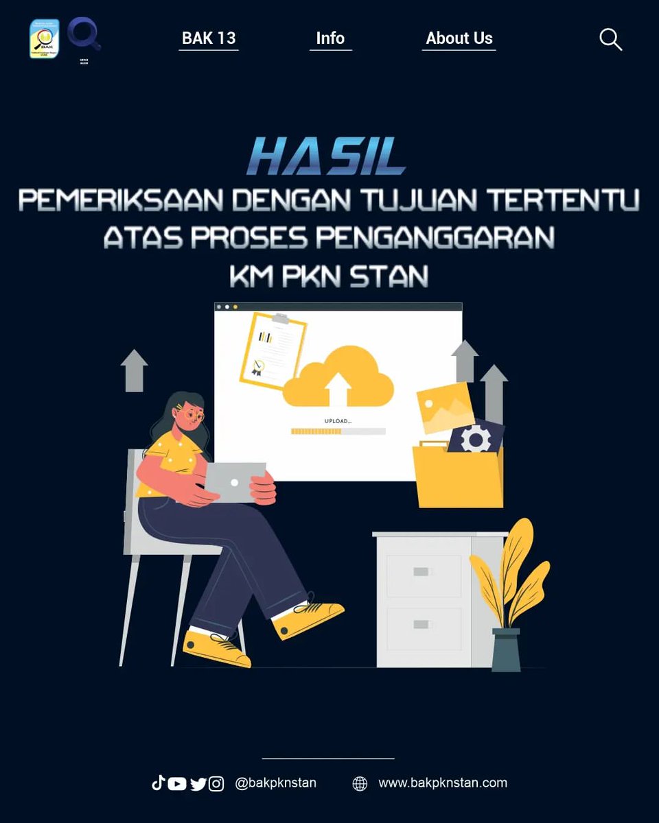 bakpknstan's tweet photo. 🕵🏼‍♂️[HASIL PEMERIKSAAN DENGAN TUJUAN TERTENTU ATAS PROSES PENGANGGARAN KM PKN STAN]🕵🏻‍♀️

Badan Audit Kemahasiswaan (BAK) telah menyelesaikan Pemeriksaan dengan Tujuan Tertentu (PDTT) atas Proses Penganggaran KM PKN STAN Tahun Anggaran 2023 yang dilaksanakan oleh BEM dan BLM. https://t.co/bN2B4CoxwI