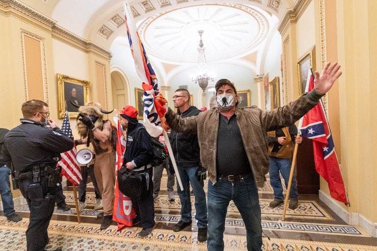 MAGA is more upset about Ukrainian flags on the floor of Congress than they were on January 6th, when confederate flags were being waved there by Trump’s supporters.