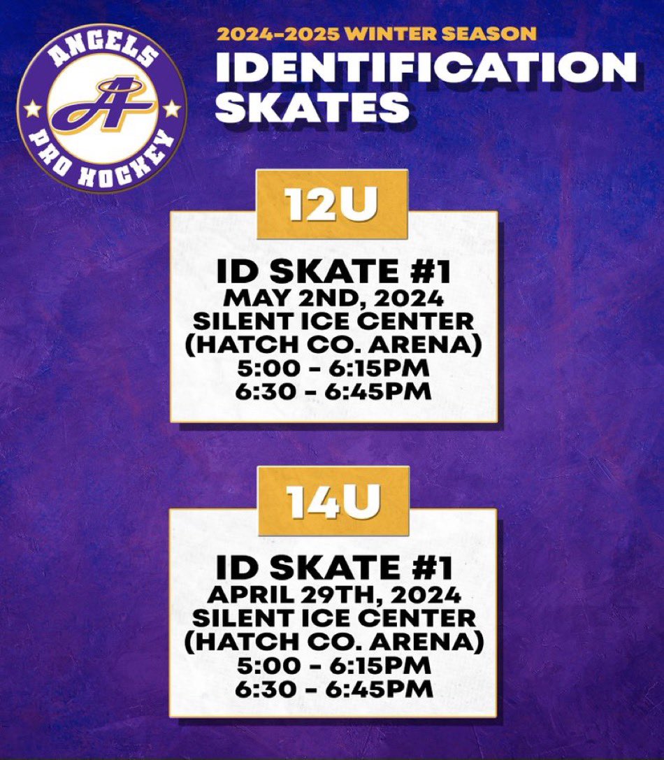 AngelsProHockey's tweet photo. 📣 ATTENTION EDMONTON REGION FEMALE ATHLETES 📣

Angels Pro Hockey ID Skates announced:

12U- 2012 / 2013

14U- 2010 / 2011

Location: @silenticecenter 

Register Here: https://t.co/pcIYaqIn7y

Email: info@femalesuperleague.ca https://t.co/5E7xy5Q2eg
