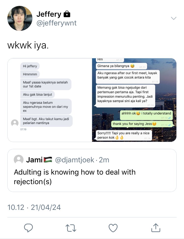 stareaction's tweet photo. #jaerosé si Jeffery yang gak sengaja oversharing sama HRD di kantornya. Yang rumornya buka sesi tarot reading https://t.co/wuNDb9S29K