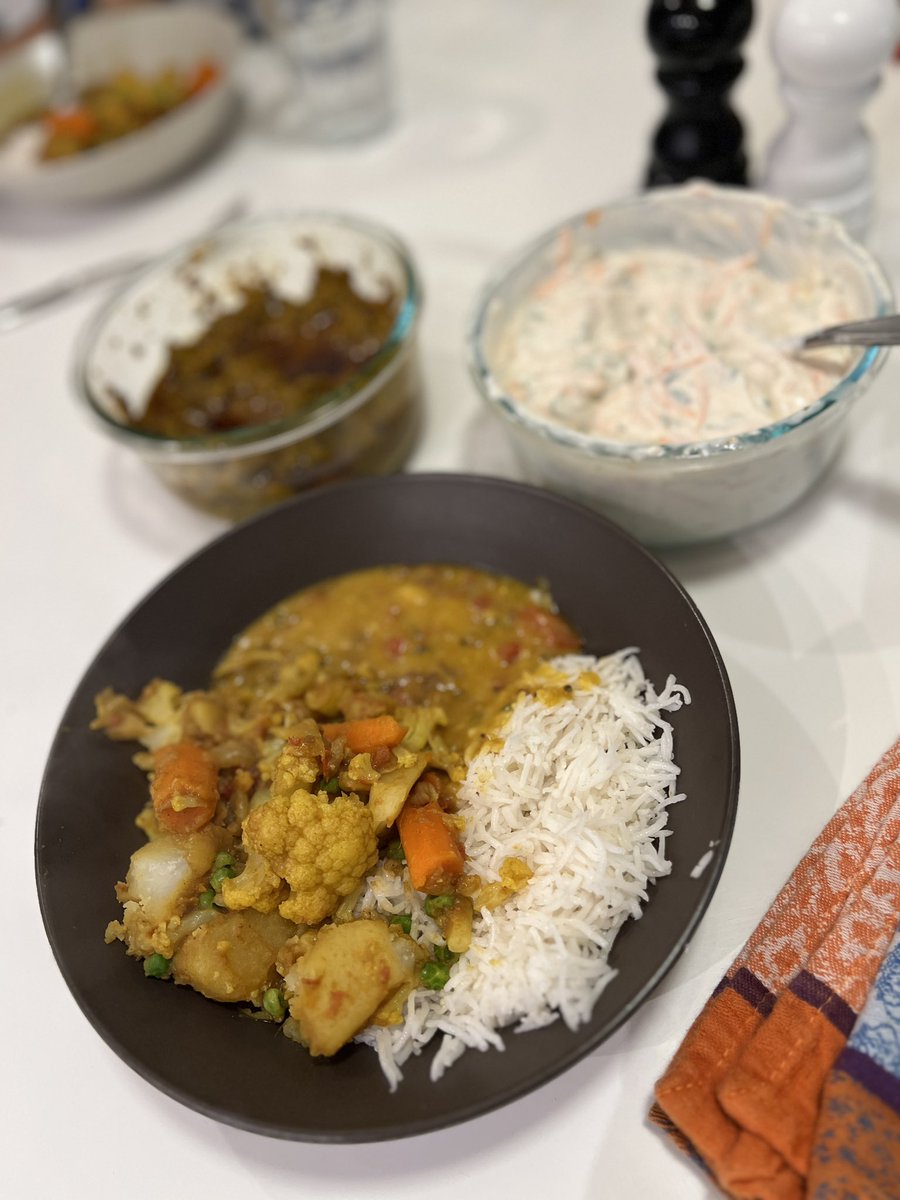 Some curry, dal, raita, rice. And a friend’s mother’s mango pickle. #twittersupperclub