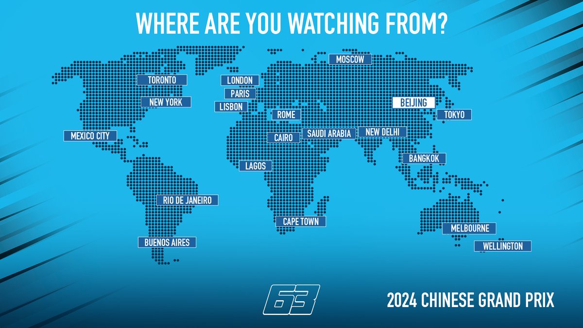 It's race day, team! 💙🙌 Comment below to let us know where you're tuning in from 👇🌎 #GR63 | #F1 #ChineseGP