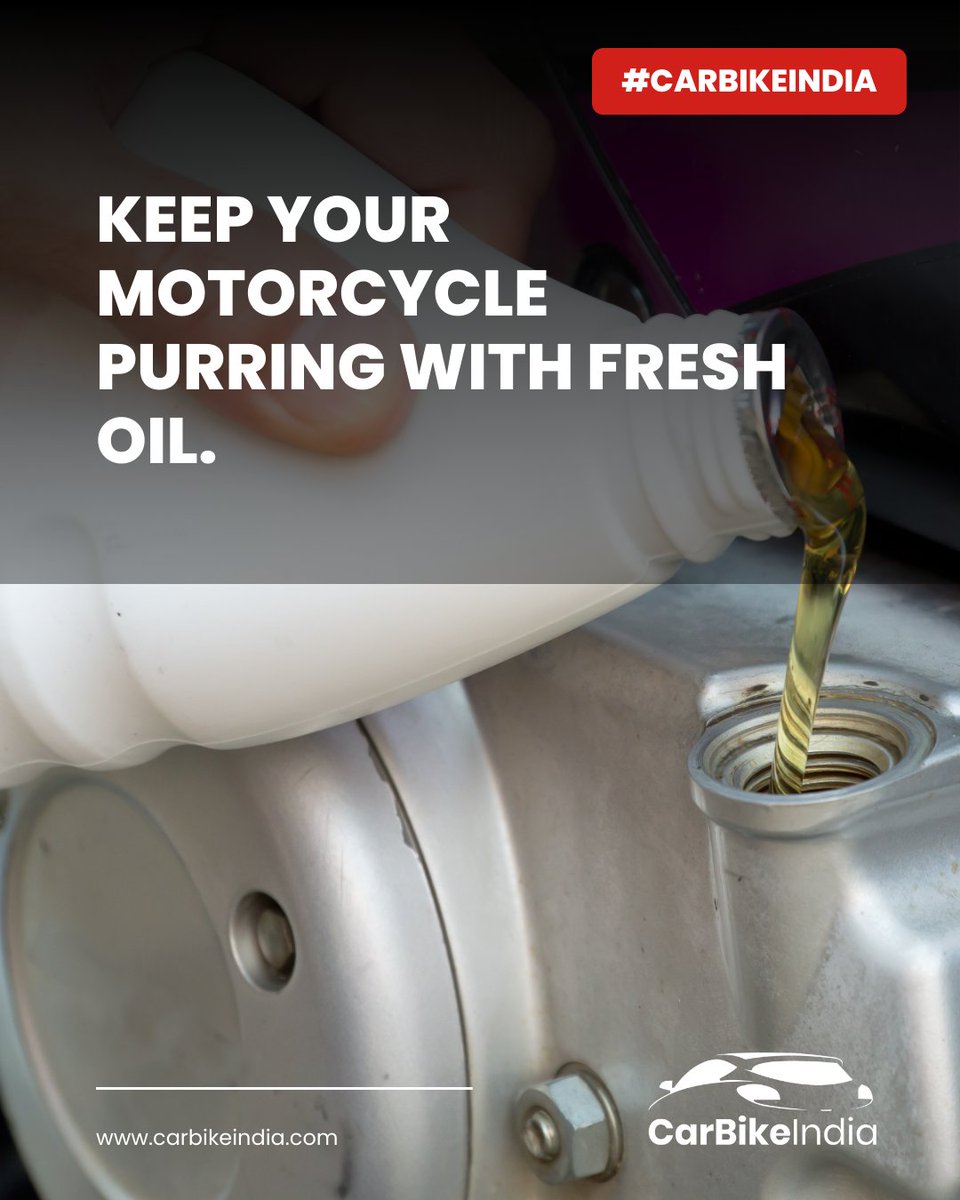 Inspect your motorcycle's oil levels and change the oil if needed for smoother engine performance in #April. 🏍️ #OilChange #engineoil #BikeMaintenance #BikeCare #MotorcycleMaintenance #RiderCommunity #Sunday