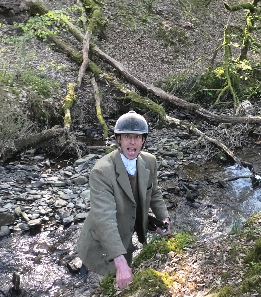 NDHuntSabs's tweet photo. The Devon &amp; Somerset Staghounds gunman who shot the young stag after his cruel gang chased him for miles to collapse. His father shot a stag last year with a sab in line of fire. Today he barged into a sab while holding a loaded gun in the same singleminded desperation to kill https://t.co/JHzZi9l7Bq