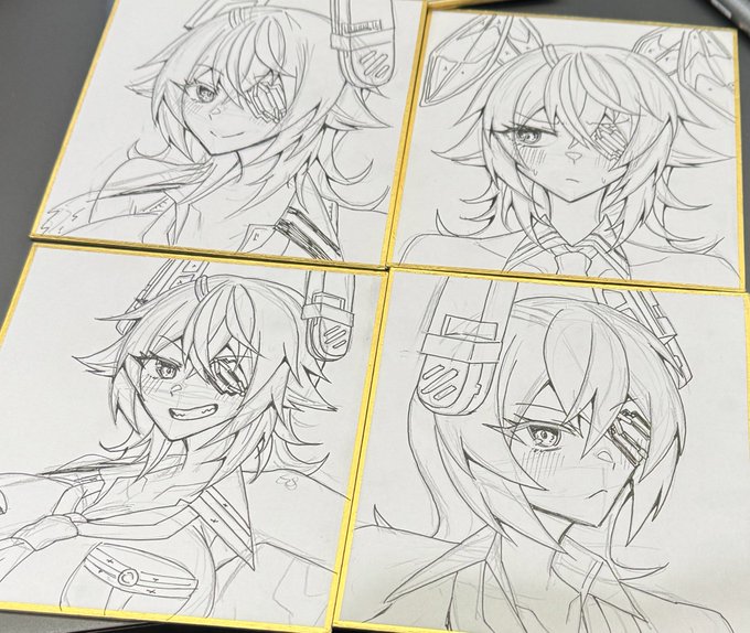 出先でBOOSTありがとう色紙を進めてるぞ〜〜

作業できなくなっちゃう時のために描き溜めておきたい…! 