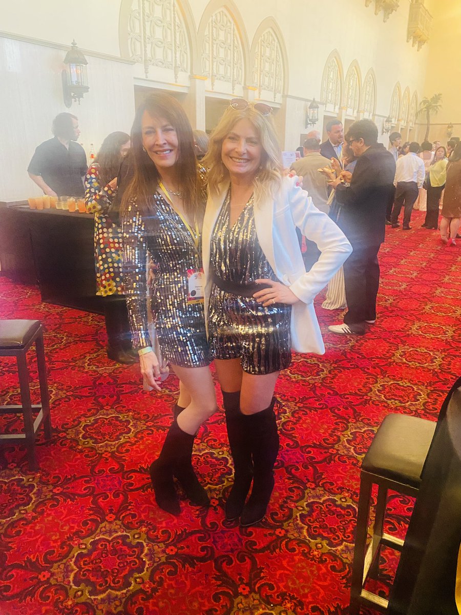 @LisaBloom and I modeling our disco outfits for @PPact disco ball tonight! @PPFA #WomenEmpowerment
