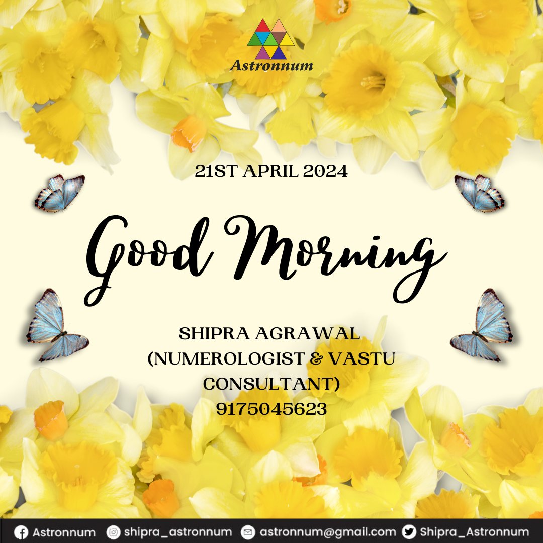 GOOD MORNING ☀️

#ShipraAgrawal
#Astronnum
#numerologist
#vastuconsultant 
#goodmorning 
#goodmorningeveryone
#goodmorningpost
#goodmorningindia
#newday
#newstart
#newbeginning
#happymorning
#HappyDay
#Sunday
#sundaysunrise
#sunshine
#newdawn