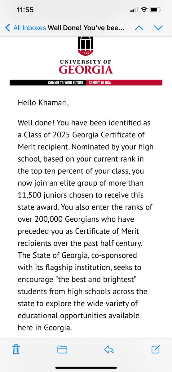 Thanking God on giving me the ability to perform not only as an athlete but in the classrooms as well! To receive this reward is an honor!! @ncsa @BDPRecruiting @NUFBFamily @ronwhitcomb @Coach_Caruso @RecruitGeorgia @prepsrecruit