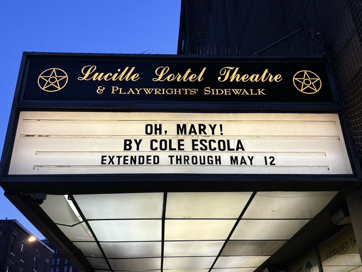 rodriugarte's tweet photo. Loved “Oh Mary!” Truly hilarious play https://t.co/sq8RwM3QRC