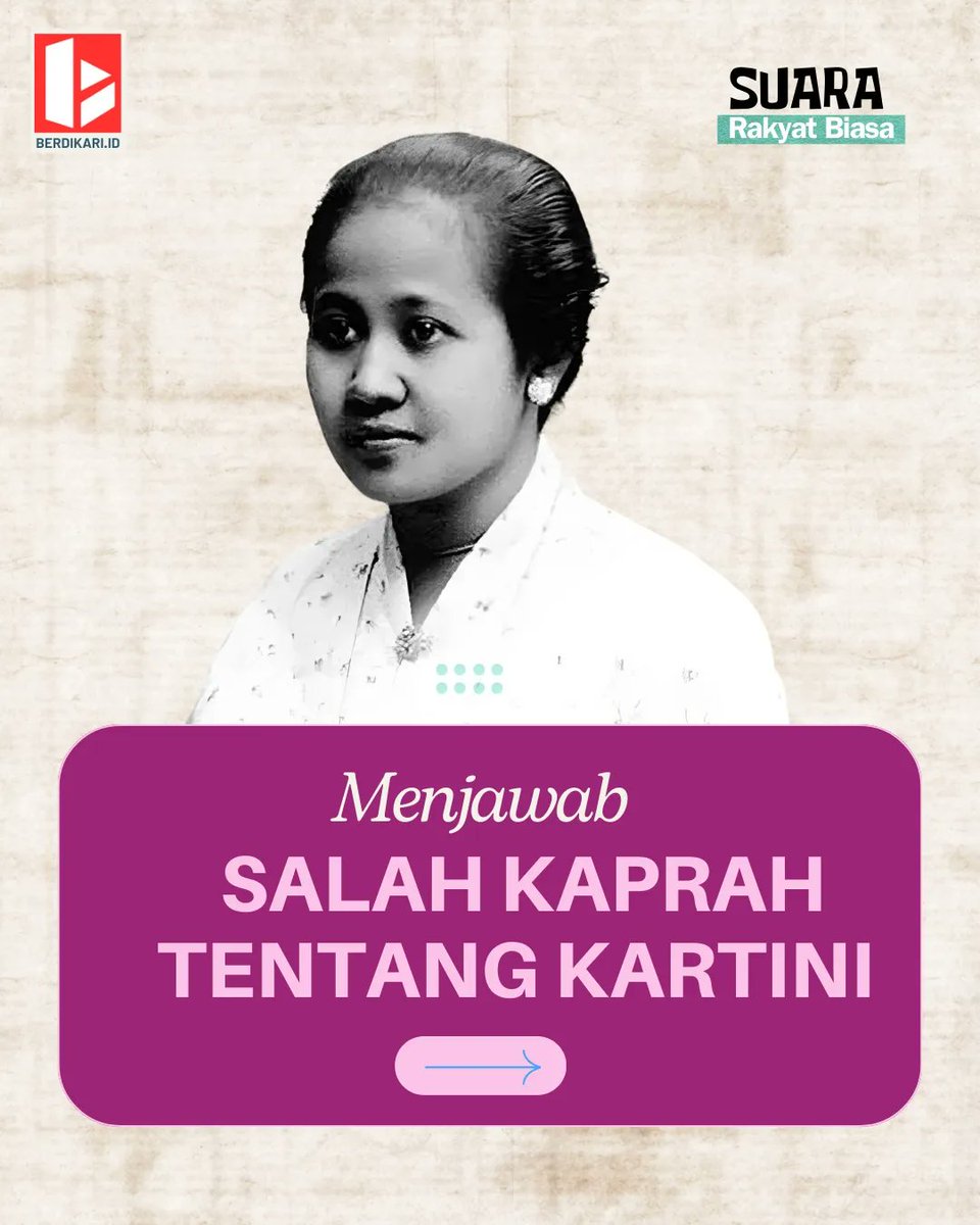 merdika_id's tweet photo. Katanya, Kartini hanya bisa curhat lewat surat, nggak angkat senjata? Terus meremehkan kontribusi gagasan. 

Padahal, nasionalisme, merdeka, Indonesia, demokrasi, bahkan Pancasila, itu hasil pergulatan gagasan. Tidak lahir dari ujung bedil atau adu otot. 

Selamat Hari Kartini.🌹 https://t.co/bcewv9las4