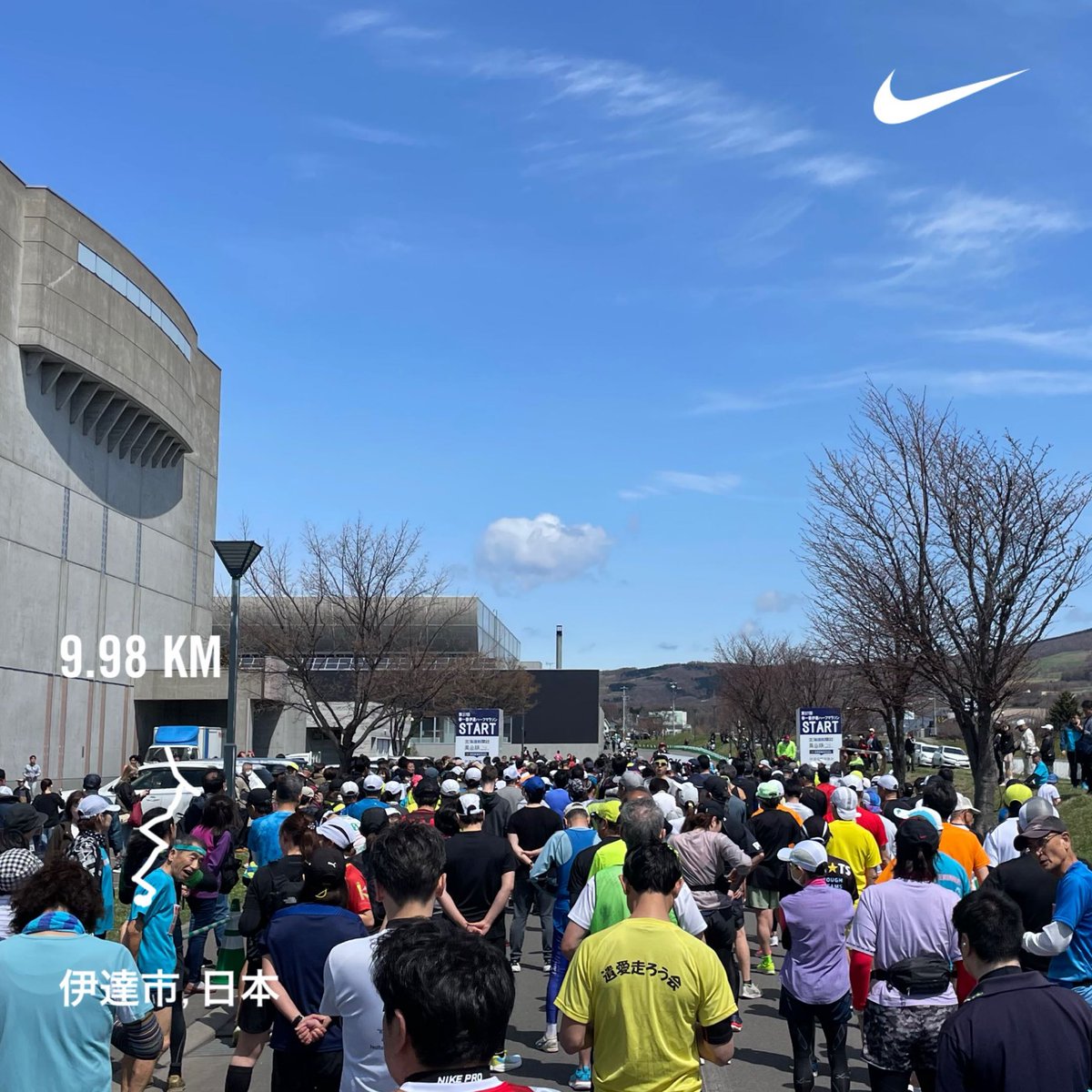 1時間は切ったから、ホ。
上り坂の練習不足。
#date10k 10k #running #Hokkaido #ランニング #伊達市　#北海道 #sundayjoy #伊達ハーフマラソン　#10k