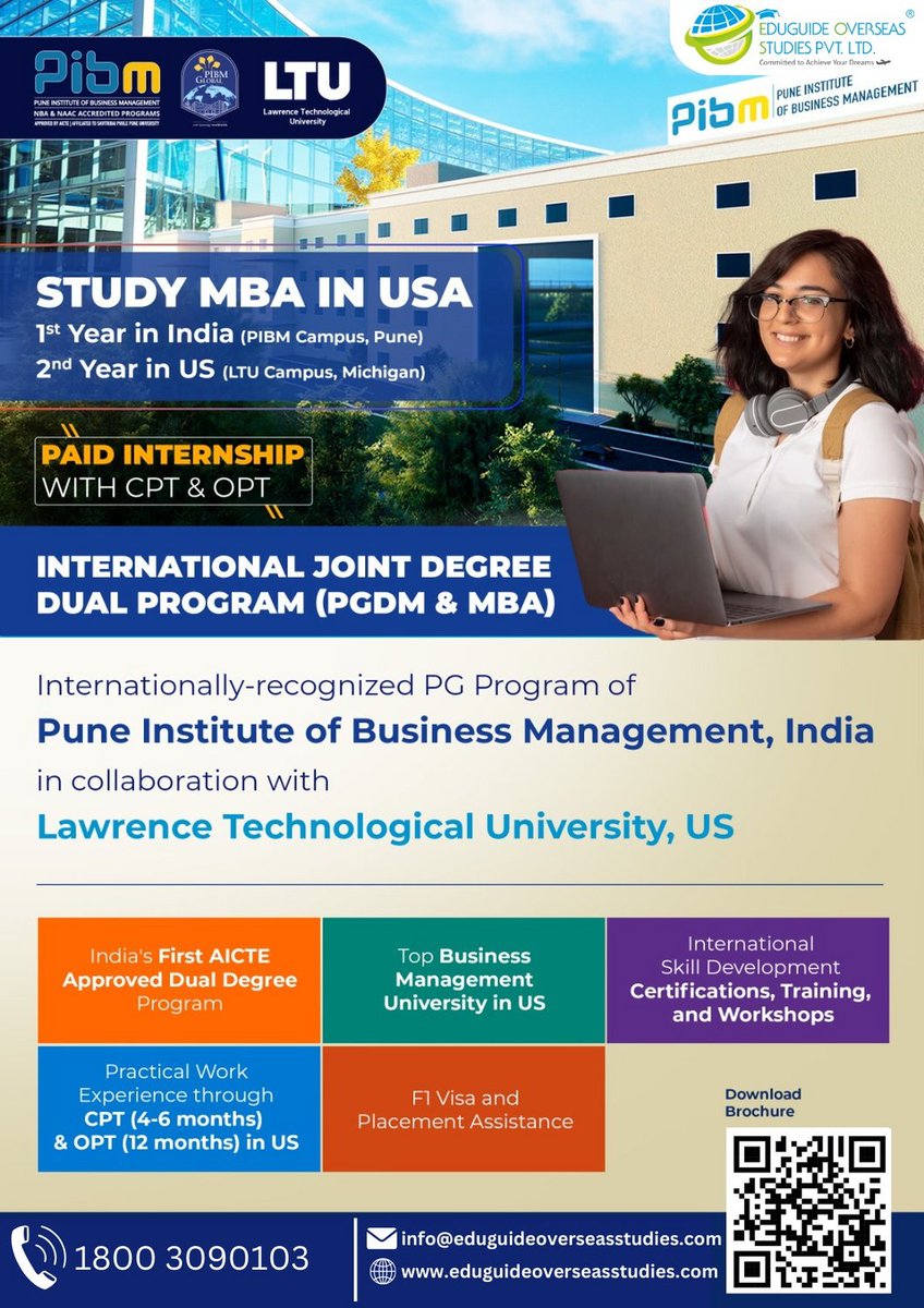 Uniting Pune Institute of Business Management with Lawrence Technological University for an Internationally-Acclaimed PG Program!
#eduguideoverseasstudies #businessmanagement #puneinstitutes #pgprogram #abroadstudy #abroadstudyconsultancy #abroaduniversity #OverseasEducation