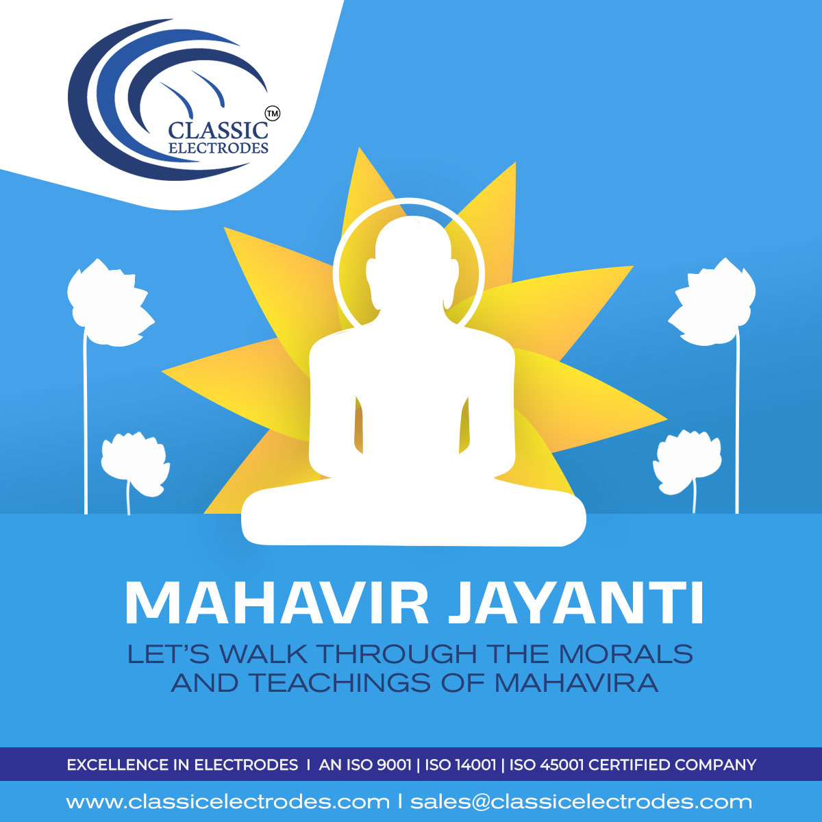 Warm wishes to all on this auspicious occasion. This Mahavir Jayanti, may we all receive inner liberation.

#MahavirJayanti #MahavirJayanti2024 #Classicelectrodes #Steelstructures #steelfabrication