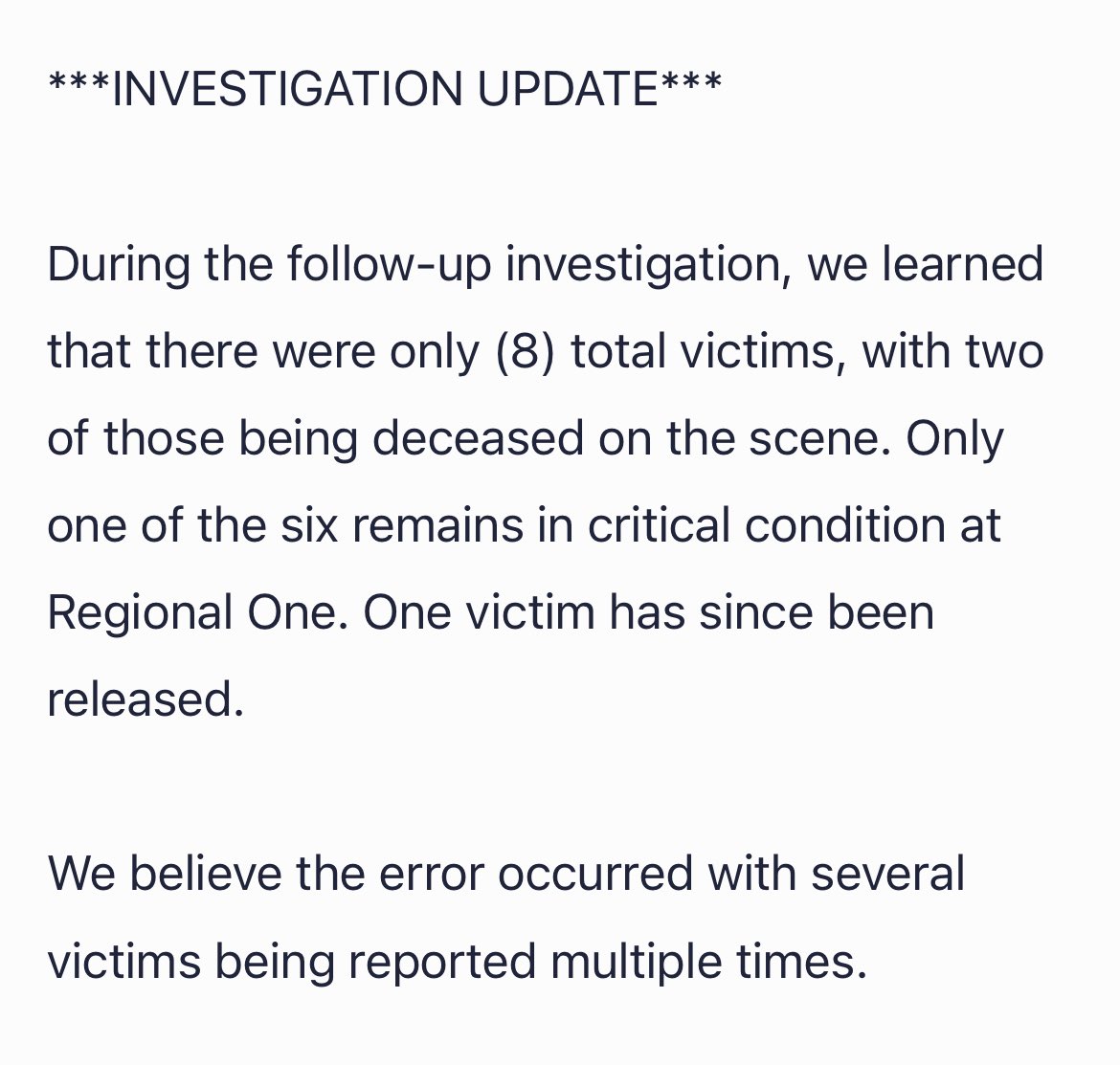 MEM_PoliceDept's tweet photo. ***INVESTIGATION UPDATE*** https://t.co/cYMUB4mPpX