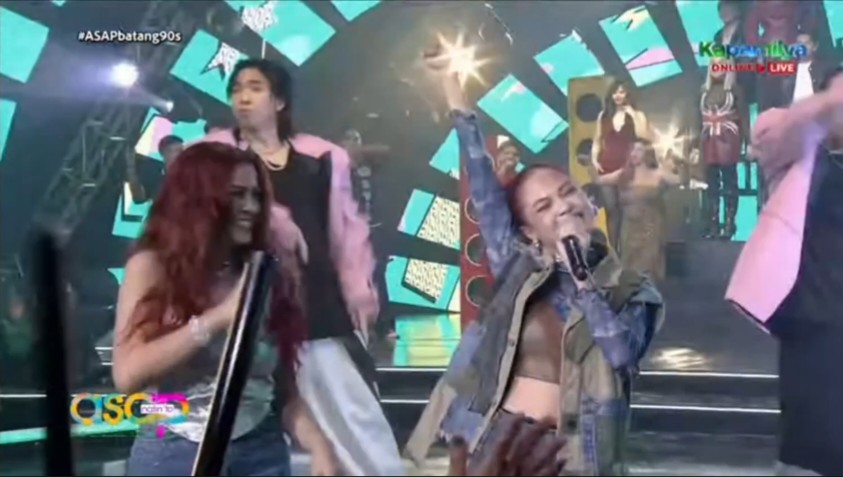 AC hittin' it on stage with Maymay, Alexa and Sheena.. 5, 6, 7, 8 .. FUNsayawan With AC #ACBonifacio @BonifacioAc #ASAPbatang90s @ASAPOfficial