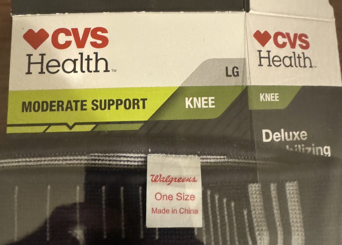 Needed knee support and this is what I got from ⁦@CVSHealth⁩ It’s the “power of brand!”
