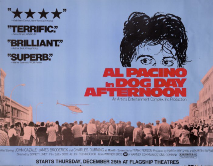 Couldn’t face the multiplex again today so I’m staying at the Egyptian for DOG DAY AFTERNOON which I haven’t seen since its first run! #TCMFF