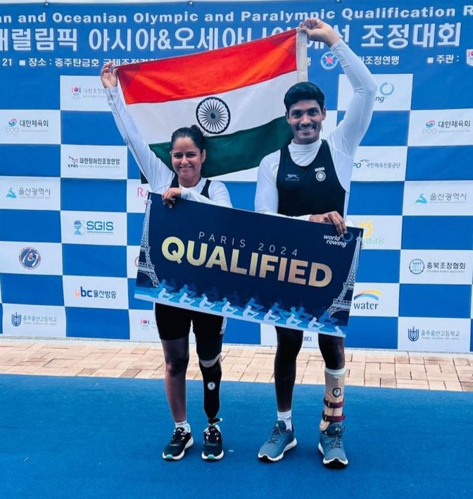 Balraj Panwar qualifies for Paris with bronze  in single scull at Asia Oceania Olympic Qualifying in Korea. Anita and Narayanan confirm Paralympics ticket with mixed double scull gold. Arvind Singh-Ujjwal Kumar miss out despite bronze in Lt Wt double scull