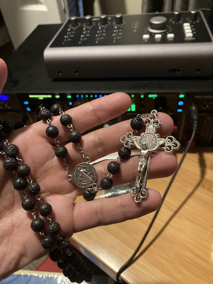 My mom got me this Lava Rock rosary for confirmation. It’s the new favorite. You never wanna put it down.