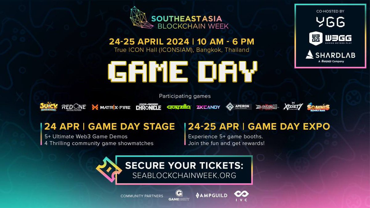 🎮 Dive into the realm of Apeiron @ApeironNFT at Southeast Blockchain Week! #SEABW2024 Join us for an epic game demo, showcasing our immersive action RPG set in the Realm of Paradise. Experience the power of Eternity's combat system and unravel the journey of four companions🔥