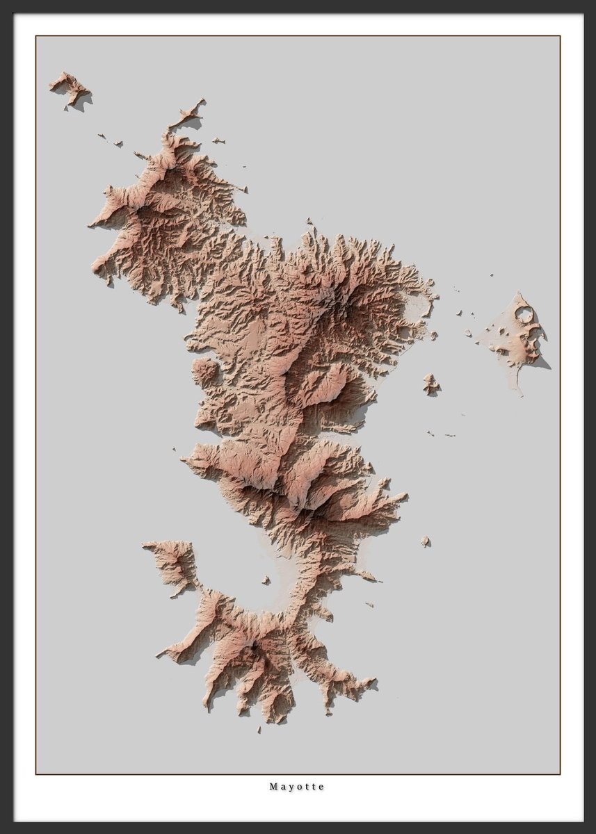 Carte des reliefs des îles de l'archipel de #Mayotte.
🇾🇹🇨🇵