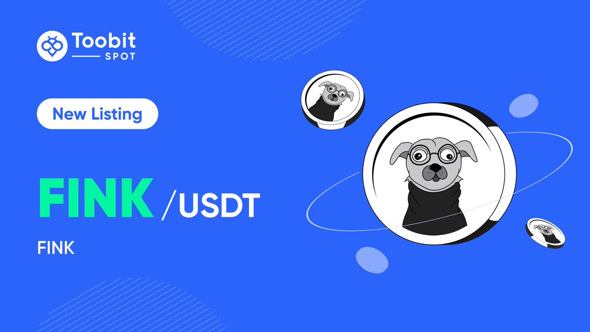 #Newlisting alert🚨
$FINK will be spot-listed on #Toobit !🤩
@finkdifferentio

💰Deposit Opens on ▶️ 2024 APR 22nd (UTC)
💱Spot Trade Opens at ▶️ 03:00 PM, 2024 APR 23rd (UTC)
💸Withdrawal Opens on ▶️ 2024 APR 24th (UTC)

Learn more👇
bit.ly/3UrlJ6q

#FINK #Memecoins