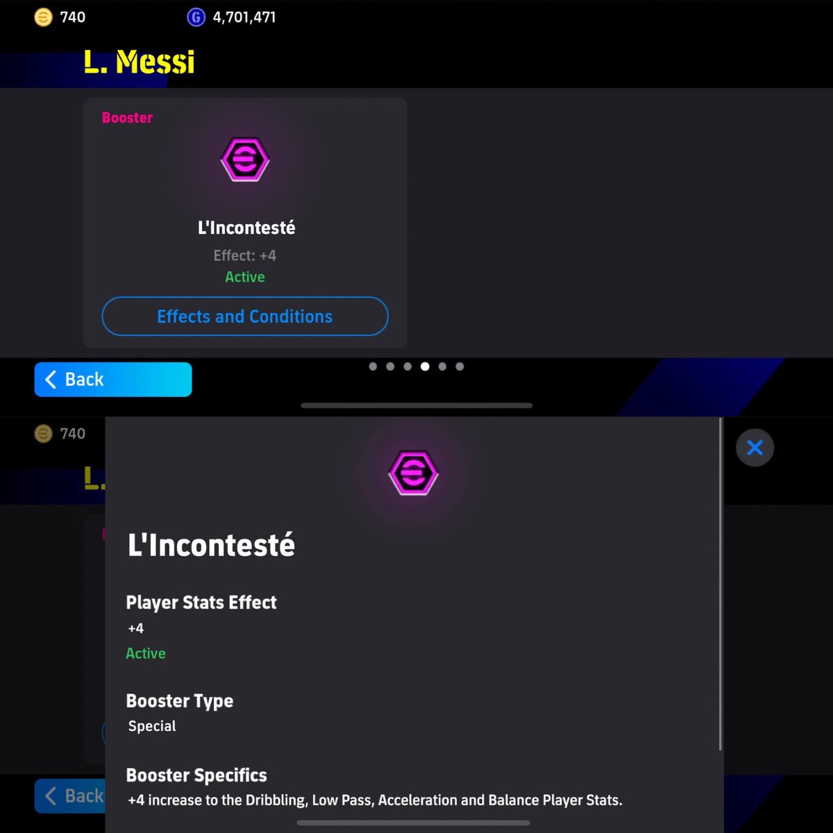 [Concept] New Big Time Epic : Lionel Messi 🇦🇷🐐 Booster - L'Incontesté +4 💭🤔 @BuririnOfTheEnd | #eFootball