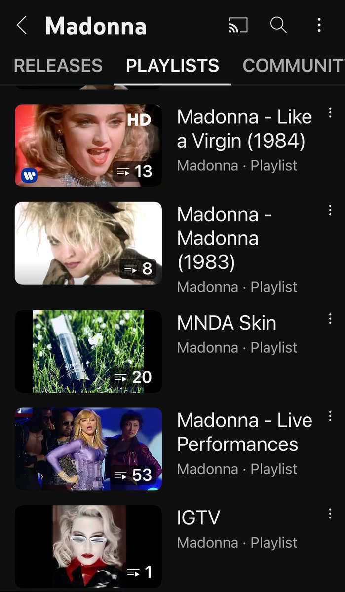 The playlist title is spelt as MNDA Skin