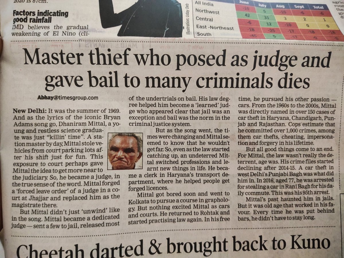 Now this is a film worthy story - someone who stole for fun and could impersonate a judge and give judgements.