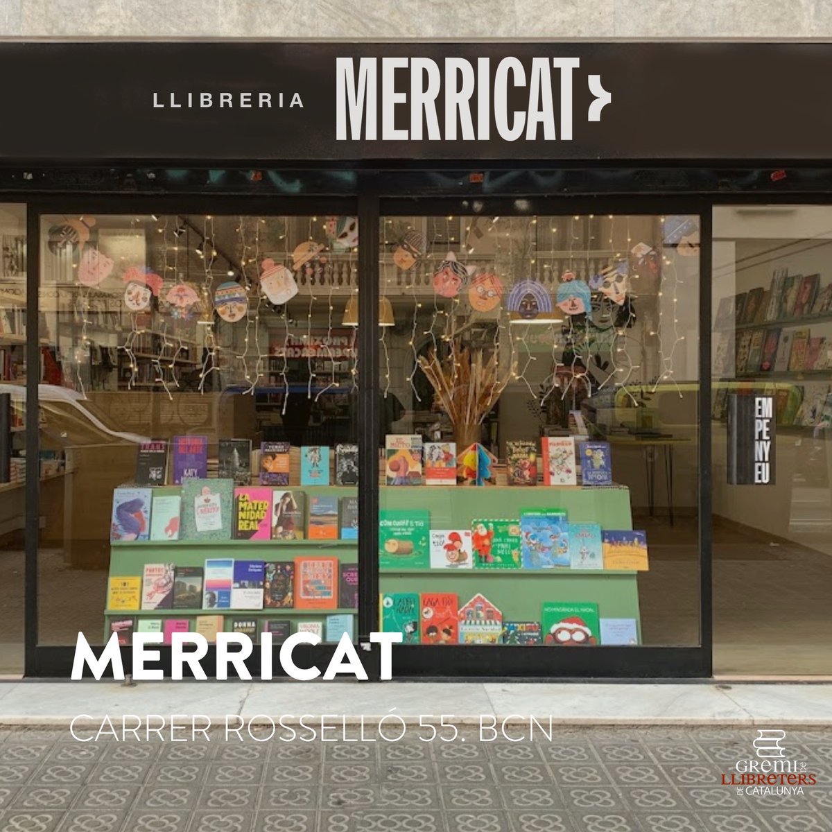 Des del Gremi de Llibreters de Catalunya volem felicitar de tot cor a la Llibreria @LL_Merricat de #Barcelona que avui celebra el seu 2⃣n aniversari! Per molts anys i molts llibres! 📚❤️ #Catalunya #llibreries