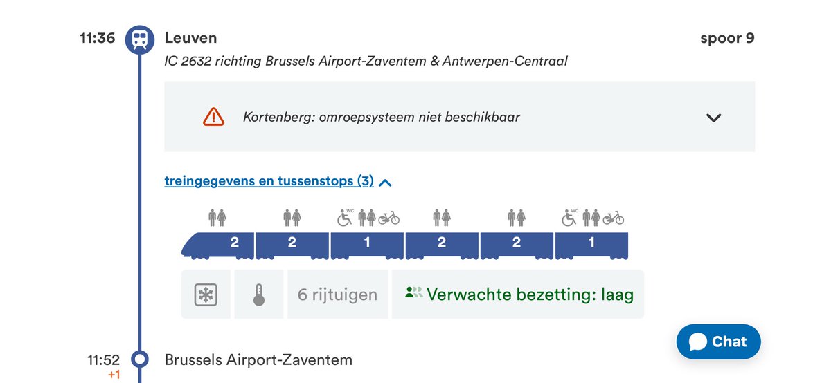 Een nieuwe realisatie van het Innovation Lab van de @NMBS: de reisplanner toont nu ook de samenstelling van de trein. Zo kan je op voorhand bekijken waar oa. het 🚲- of 1️⃣klasrijtuig is. De functie wordt binnenkort toegevoegd aan de #NMBS-app. tijd.be/politiek-econo…