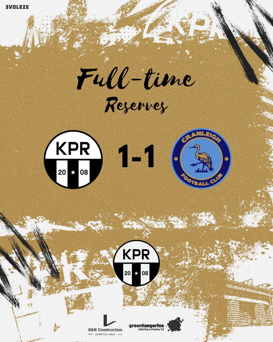 Great performance and result for the first team as they take 3 points away to @addlestone_footballclub 

Ressies battled hard in their top of the table clash but unluckily fell short with a draw vs @cranleighfc 
Last game is this coming Wednesday. 
#WeAreKPR