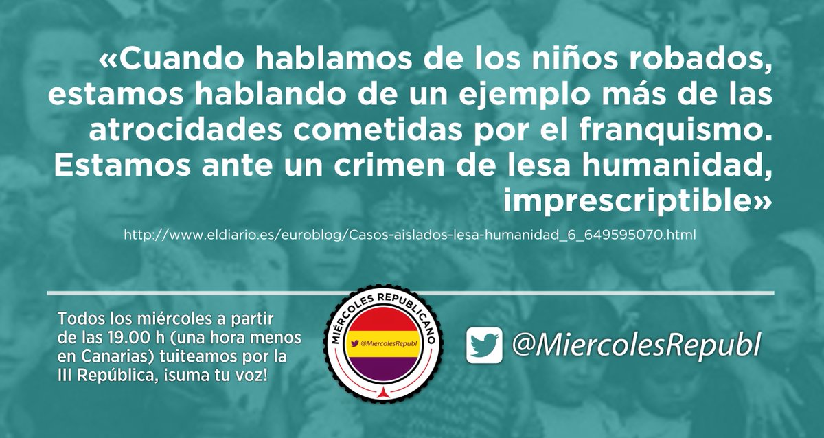 MiercolesRepubl's tweet photo. No dejemos que los bebés robados durante el franquismo y primeros años de la democracia caigan en el olvido, en esta carpeta tienes imágenes e información para tuitear 🙂

📂 https://t.co/E2qWdQHlFD #FelizDomingo https://t.co/X1wvMqpX5b