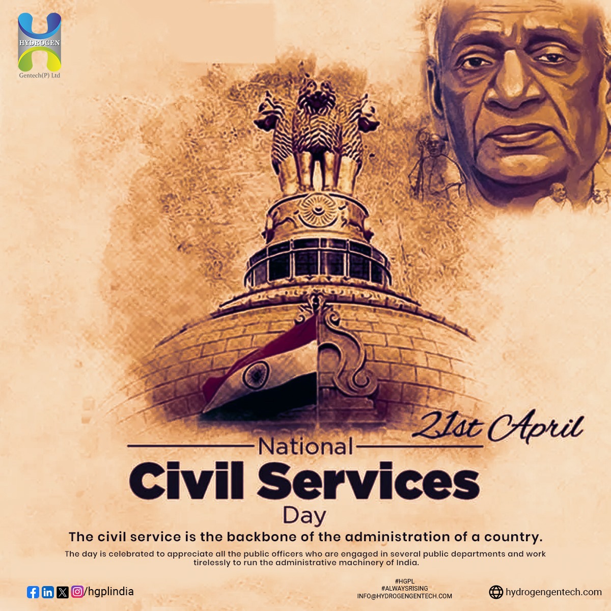 🎉 Celebrating the Dedication and Service of Civil Servants! 🇮🇳🌟 On National Civil Services Day, we express our gratitude to the dedicated civil servants of India, whose unwavering commitment shapes our nation's progress and development. #CivilServicesDay #India #Gratitude 🙌🏽🏛️