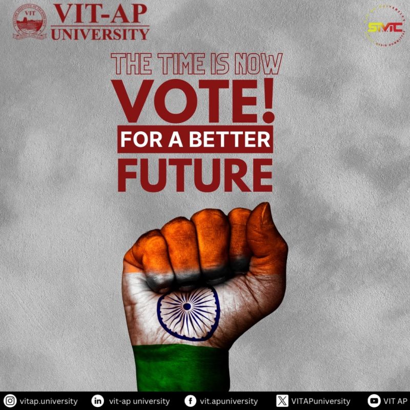 Our future is in our hands. As elections near, remember: every vote shapes our destiny. It's not just a duty; it's our responsibility to better our nation. Let's vote, let's unite, and let's build a brighter future. #EveryVoteMatters #Elections2024 #VITAP @anuraggautam2.0