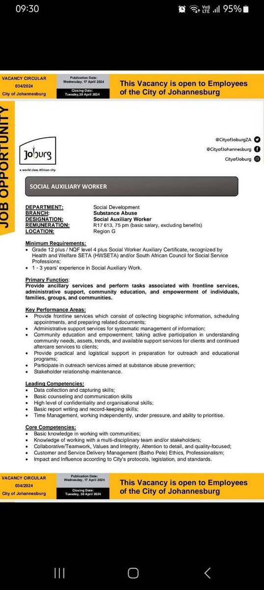 swvacancies_sa's tweet photo. Latest Vacancies https://t.co/zSEkHH5d9t