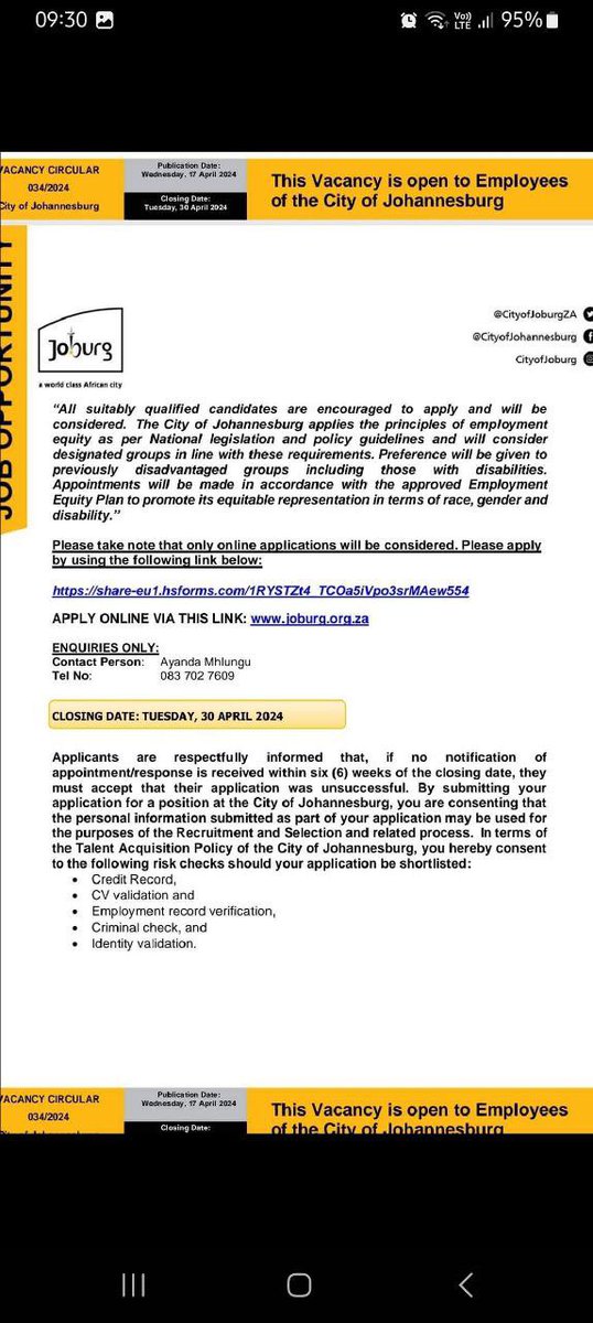 Latest Vacancies