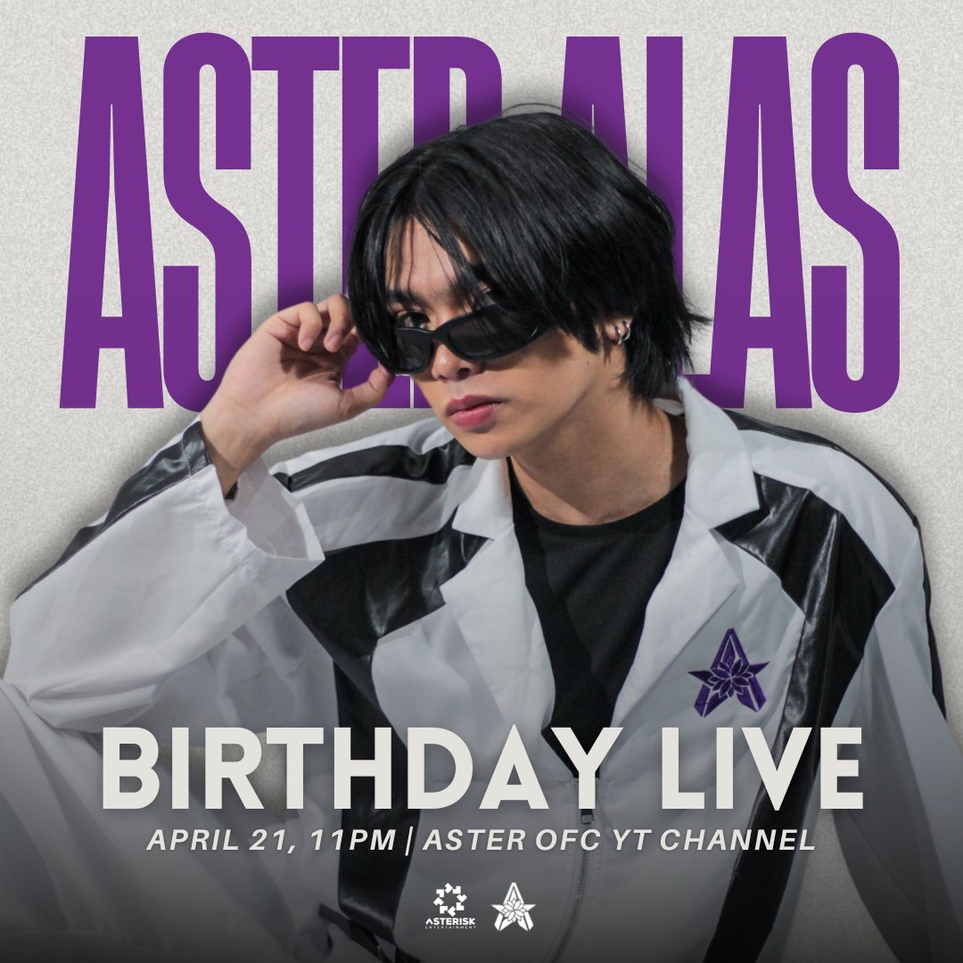Come and join us later for ASTER ALAS' Birthday Live only on Aster Ofc Youtube Channel at 11PM 🎂⭐️

See yah there, Baebies!

@aster_alas
#HappyAlasDay
#ASTER_ALAS
#ASTER