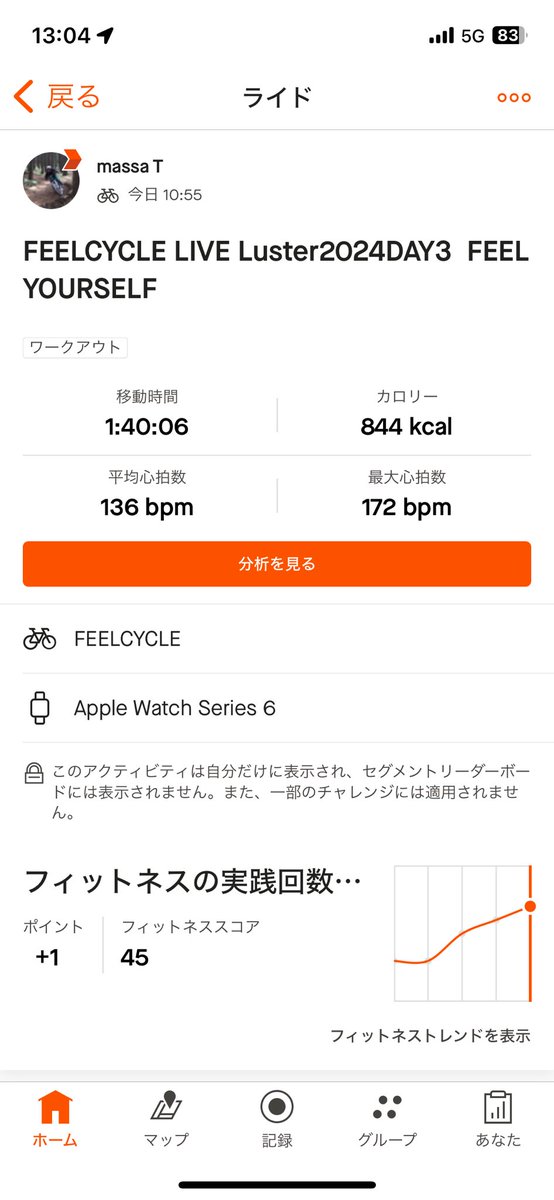 massa228's tweet image. #feelcycle #luster2024 最終日　#feelyourself の初回に参加してました〜
昨日もやった内容だったからちと強度上げて全速RUN!
ノンアルビールを一気飲みしてからの〆のバナナジュースでしたとさ笑