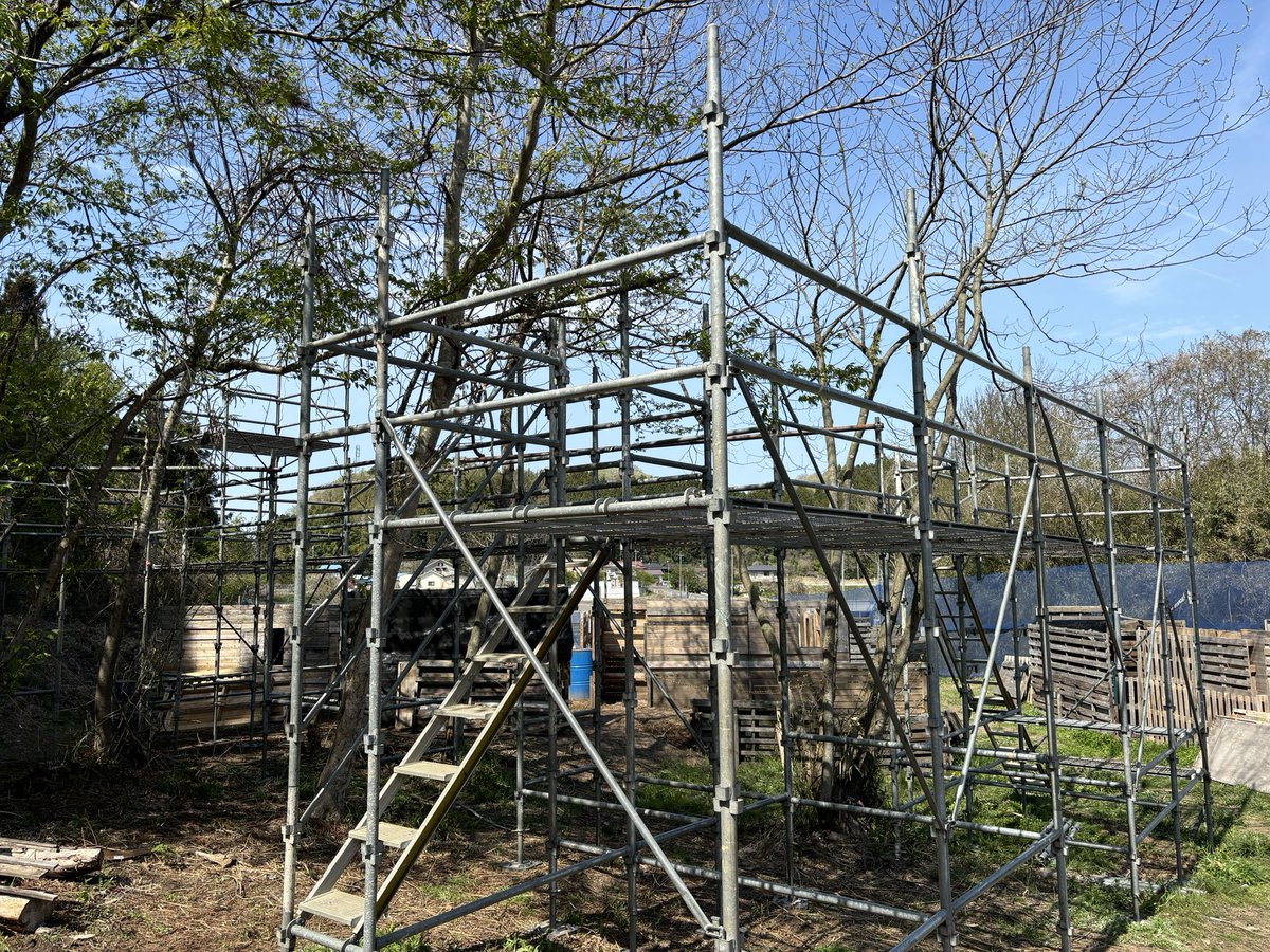 cliff1038's tweet photo. 有志の皆様のご協力で空中回廊風の観戦台がががが❗️ご協力ありがとうございました❗️ https://t.co/P7rasi5DRV