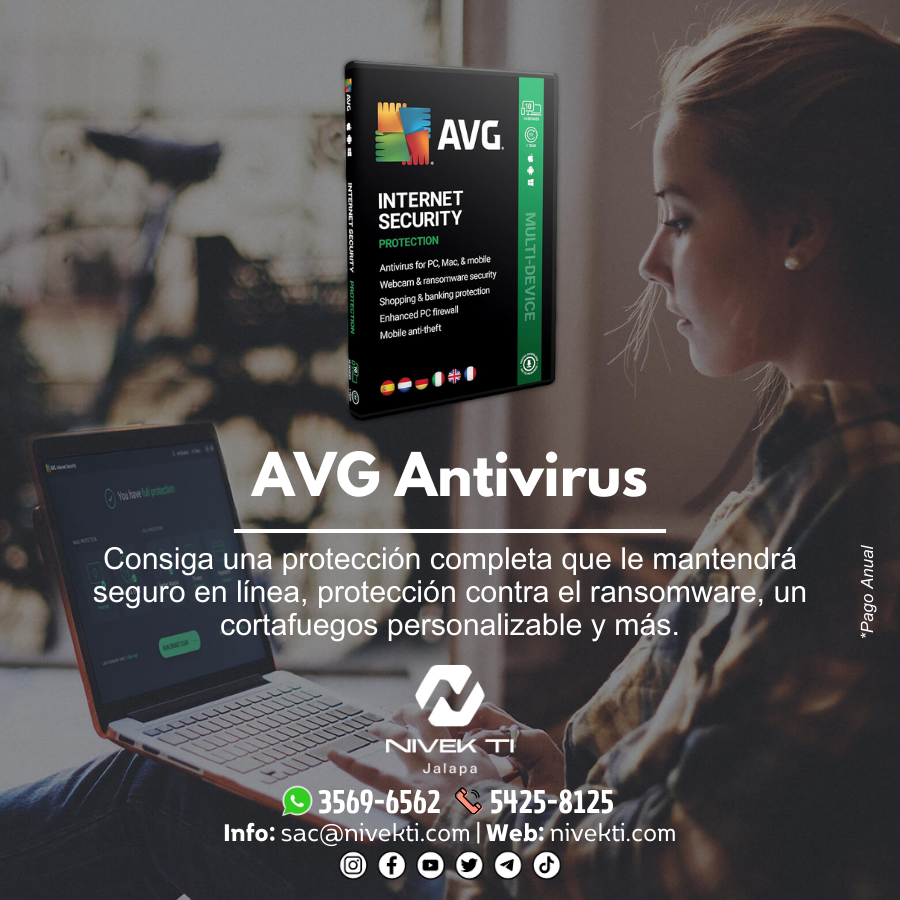 #AVGAntivirus Protección contra el ransomware, un cortafuegos personalizable y más | 𝗗𝗲𝘁𝗮𝗹𝗹𝗲𝘀: 📷 3569-6562 | 𝗦𝗼𝗽𝗼𝗿𝘁𝗲: 📷 5425-8124 | Instalación en #Jalapa