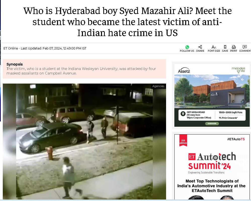 'Meet Syed Mazahir Ali, a Hyderabad boy and the latest victim of anti-Indian hate crime in the US. His story highlights the alarming trend of violence against Indian students abroad. Time to address rising hate crimes. #SyedMazahirAli #HateCrime #IndianStudents'
