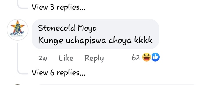 Comment section yeku Facebook ndaitadza 😂🙌